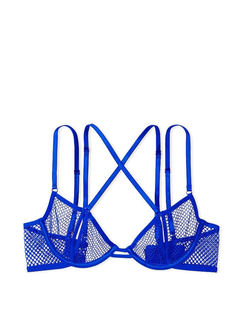 NWT Very Sexy
Blue Oar Fishnet Mesh Cut Out Demi Bra